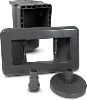 GRE Breitmaul Einbauskimmer Anthrazit - Für Composite Pools - 37,5 x 22 cm - Sch