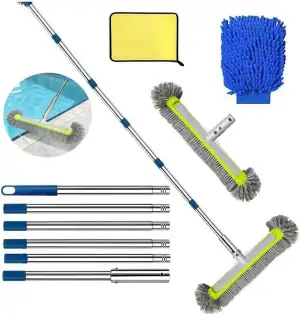 Pool Bürsten Set, Poolbürsten reinigungsbürste mit Teleskopstange 230 cm, Poolre
