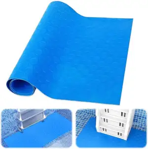 mizikuu 90x40CM Schwimmbadleitermatte, Groß Pool Schutzmatte Anti-Rutsch-Matte G