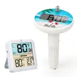 Pool Thermometer Funkthermometer Schwimmend Wasserthermometer - Poolthermometer Funk bis 100 m Reichweite im Außenbereich, IP68 digitaler Anzeige Pool Funkthermometer für Badewanne, Teich und Aquarium