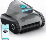 C1 Poolroboter Akku Boden und Wand, Doppelfilter,170-180 Min Laufzeit,3 Fach Motor, Starke Saugkraft, Wandkletter & Wasserlinie,App Steuerung, Kabelloser Poolsauger für bis 150 m²