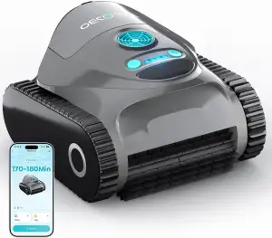 C1 Poolroboter Akku Boden und Wand, Doppelfilter,170-180 Min Laufzeit,3 Fach Mot