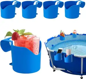 Pool Getränkehalter Poolrand, HOVCEH 5 Stück Poolgetränke Halter für Schwimmbäde