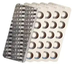 Photometer Testtabletten Chlor DPD1, DPD3, Aktivsauerstoff DPD4, pH-Wert Phenol 