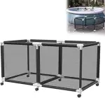 AufuN Aufbewahrungsbox für Pools, Pool-Aufbewahrungsbehälter, Schwimmer-Aufbewahrungs-Organizer f...