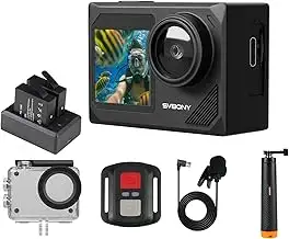 SVBONY SVGo2 4K Unterwasserkamera, Action-Kamera mit Externem Mikrofon, EIS, Was