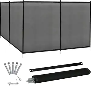 FANTASK 360 x 125 cm Poolzaun, Schutzzaun kindersicher, Poolschutzaun für Schwim