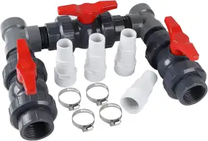SWAWIS Bypass Pool Set Ø 50 mm Wärmepumpe Pool Anschluss-Set Poolheizung Wärmepu