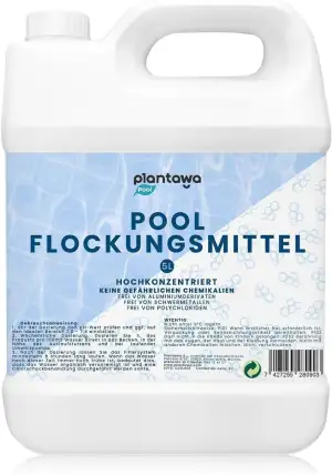 PLANTAWA Flockungsmittel Pool 5L | flockungsmittel Pool für kristallklares Wasse