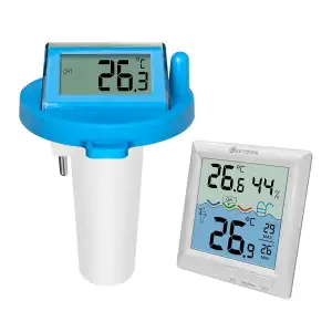 KETOTEK Poolthermometer Schwimmend Funk Thermometer Pool Digital Wassertemperatu