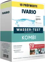 IVARIO Labor-Wassertest Kombi (19-in-1) für Trinkwasser, Experten-Analyse im Deutschen Fachlabor. Leitungswasser-Test mit 19 Prüfwerten