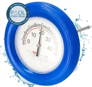 Pool Thermometer mit Schwimmring I Wasserthermometer für Pool/Badewanne/Teich & 