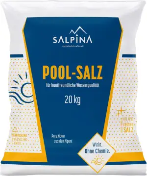 1 x SALPINA Poolsalz 20kg ohne Trennmittel im Sack für Salzwasser-Pool & Schwimm