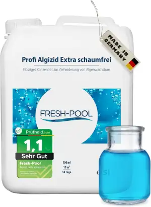 Fresh-Pool Profi Algizid Extra schaumfrei 5 Liter - Pool Algenmittel | Pool Algi