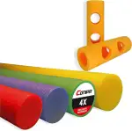 Conipa® - 4 Stück Schwimmnudel (160 x 7 cm) für Kinder & Erwachsene INKL. Loch-VERBINDER (Schaums...