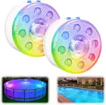 idyl light Poolbeleuchtung Unterwasser, Wiederaufladbar Unterwasser Licht Led mit Fernbedienung, ...