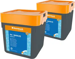 Steinbach Poolpflege pH-Minus Granulat - 0753005TV02-2X 7,5 kg - Zur pH-Wert-Sen