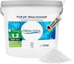 Fresh-Pool Profi pH- Minus Granulat 7,5 kg - ph-Minus für Pool | ph Senker Pool 