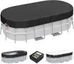 Poolabdeckung Rechteckig für 548x365 cm Pools | Pool Abdeckplane für oberirdisches Schwimmbad Ink...