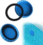 2 Stück Winterstopfen Pool Verschlussstopfen,Winterverschluss Set für Intex und Bestway,Frostsicher & Dicht Winterverschlusskappe,Zubehör Winter,Pool Stopfen Zubehör mit Passenden Dichtungen