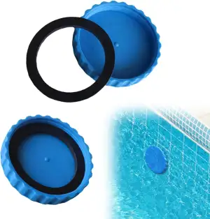 2 Stück Winterstopfen Pool Verschlussstopfen,Winterverschluss Set für Intex und Bestway,Frostsicher & Dicht Winterverschlusskappe,Zubehör Winter,Pool Stopfen Zubehör mit Passenden Dichtungen