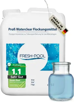 Fresh-Pool Profi Waterclear Flockungsmittel 5 Liter - Flockmittel flüssig | Floc