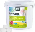 Höfer Chemie 20g Chlor Tabletten langsam löslich im 5 kg Eimer - zur dauerhaften Chlorung von Pool und Schwimmbad - Hochwirksam gegen Bakterien und Pilze - Bayzid