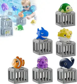 Unterwasser Rettung Tauchspielzeug, Pool-Käfigspielzeug mit schwimmenden Tieren,