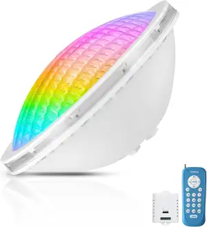 PAR56 LED Poolbeleuchtung Unterwasser, 20W Poolscheinwerfer RGB Dimmbar Farbwech