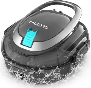 (2026 neu) TALOSBO S2 Poolroboter mit Doppelfiltration,Dual Motoren Poolreiniger,Kabelloser Poolsauger Akku mit 90 Min Laufzeit,2,5H Ladezeit,Selbsteinparkfunktion für Flache Böden Pools
