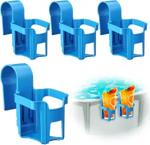 4 Stück Pool Getränkehalter Wasserbecher Hängehalter Multifunktionaler Pool Zube