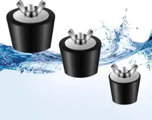 3 Stück Pool Winterstopfen, 25-38-51mm Pool Gummistopfen mit Edelstahlbolzen, Üb