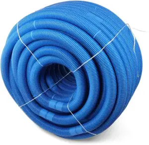 POOL Total 12 m Schwimmbadschlauch Ø 38mm Blau - Flexibler trittfester Kunststof
