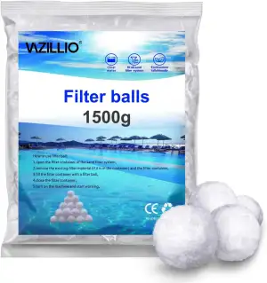 Pool Filterbälle Entspricht 55 kg Filtersand 1500g Extra langlebige Filter Balls für Pool Sandfilter, Schwimmbad, Filterpumpe，Sandfilteranlage (1500, Gramm)