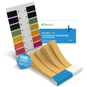 100x pH Teststreifen – Zuhause Test für Säure und Base mit pH Teststreifen aus Lackmuspapier, Trinkwassertest & Aquarium Teststreifen, pH Streifen für Selbsttest von Essen & Getränken
