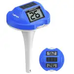 Pool Thermometer mit Doppelbildschirm, leicht ablesbar, Poolthermometer Schwimmend mit digitaler Anzeige, IPX7 wasserdicht für Hot Tubs, Cold Tubs und Schwimmbäder. (Darkblue)