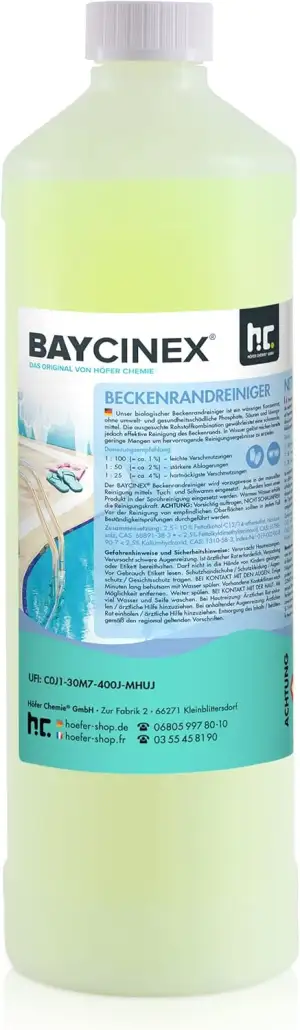 Höfer Chemie - 1 L BAYCINEX® Beckenrandreiniger alkalisch für Pool & Schwimmbad 