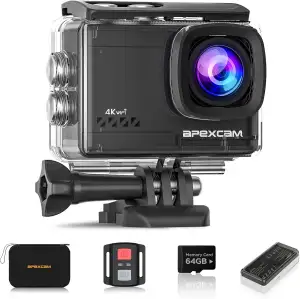 Apexcam M80Air mit 64G Karte Action Cam 4K60FPS 64MP WiFi Sportskamera Unterwass