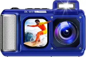 Maxmango V08 Pro 49FT Unterwasserkamera – 8K 90MP WiFi Touchscreen Unterwasserka