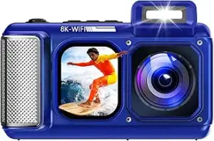 Maxmango V08 Pro 49FT Unterwasserkamera – 8K 90MP WiFi Touchscreen Unterwasserka