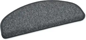 Stufenmatte/Treppenstufenteppiche Lissabon anthrazit 50x20cm