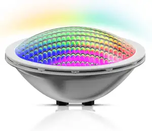 LyLmLe LED Poolbeleuchtung PAR56 30W Poollampe LED Unterwasser RGB Farbwechsel Mehrfarbig, 316L Edelstahl, IP68 Wasserdicht Poolscheinwerfer, ON/OFF-Schalter,12V AC(Keine Fernsteuerung)