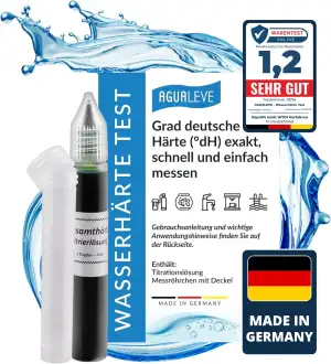 AGUALEVE Wasserhärte Test - Die Nr. 1 - Deutsche Grad Härte (°dH) schnell und ei