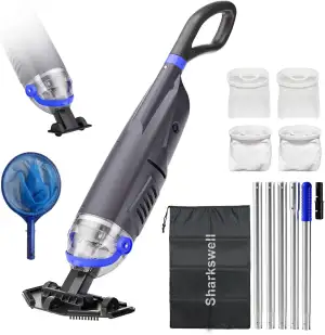 Pool Staubsauger mit Akku, 2026 Upgraded Whirlpool Sauger mit 4 Filter und Teles