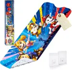 PAW Patrol rutschfeste Badematte für Kinder - Anti Schimmel Badewanneneinlage Fans, antibakteriell, mit Saugnäpfen, Aufhängern und Ablauflöchern, 100x40cm