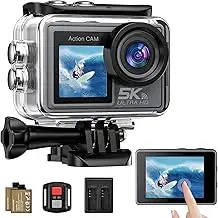 Action Cam 5K 4K60FPS, 50MP 30M/98FT wasserdichte Unterwasserkamera mit EIS, WiF