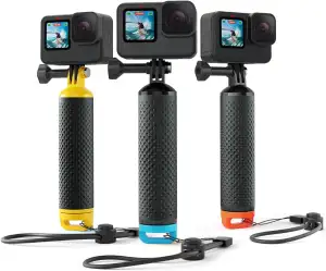 Schwimmender Handgriff Schwimmer Handler Floating Hand Grip Schwimmend Stick Zubehör Kompatibel mit GoPro Hero 13 12 11 10 9 8 7 6 5 4 Session Max DJI Osmo Action Kameras (Blau)