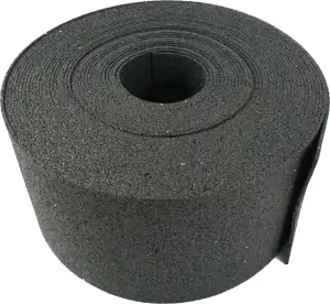 Antirutschrolle | Antirutschmatte aus PU-gebundenem Gummigranulat, geprüft nach VDI-Richtlinien | Druckfestigkeit bis 300 Tonnen/m²; Größe: 20.000x100x3mm; Farbe: schwarz | LKW