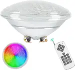 ledmo 40W RGB LED Poolbeleuchtung Unterwasser PAR56 Poolscheinwerfer IP68 Wasserdicht LED Schwimmbadleuchten Unterwasserscheinwerfer mit Fernbedienung Pool Beleuchtungen Unterwasser 12V AC/DC