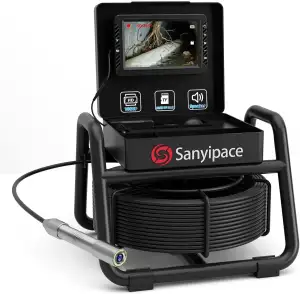 Rohrkamera 30M mit DVR, HD Endoskop-Kamera mit 5" Bildschirm und IP68 Wasserdicht 1000tvl Kamerasonde, Abfluss Kamera mit Metermarkierung, Fachmann Kanalkamera Video-Inspektionsgerät für Klempner